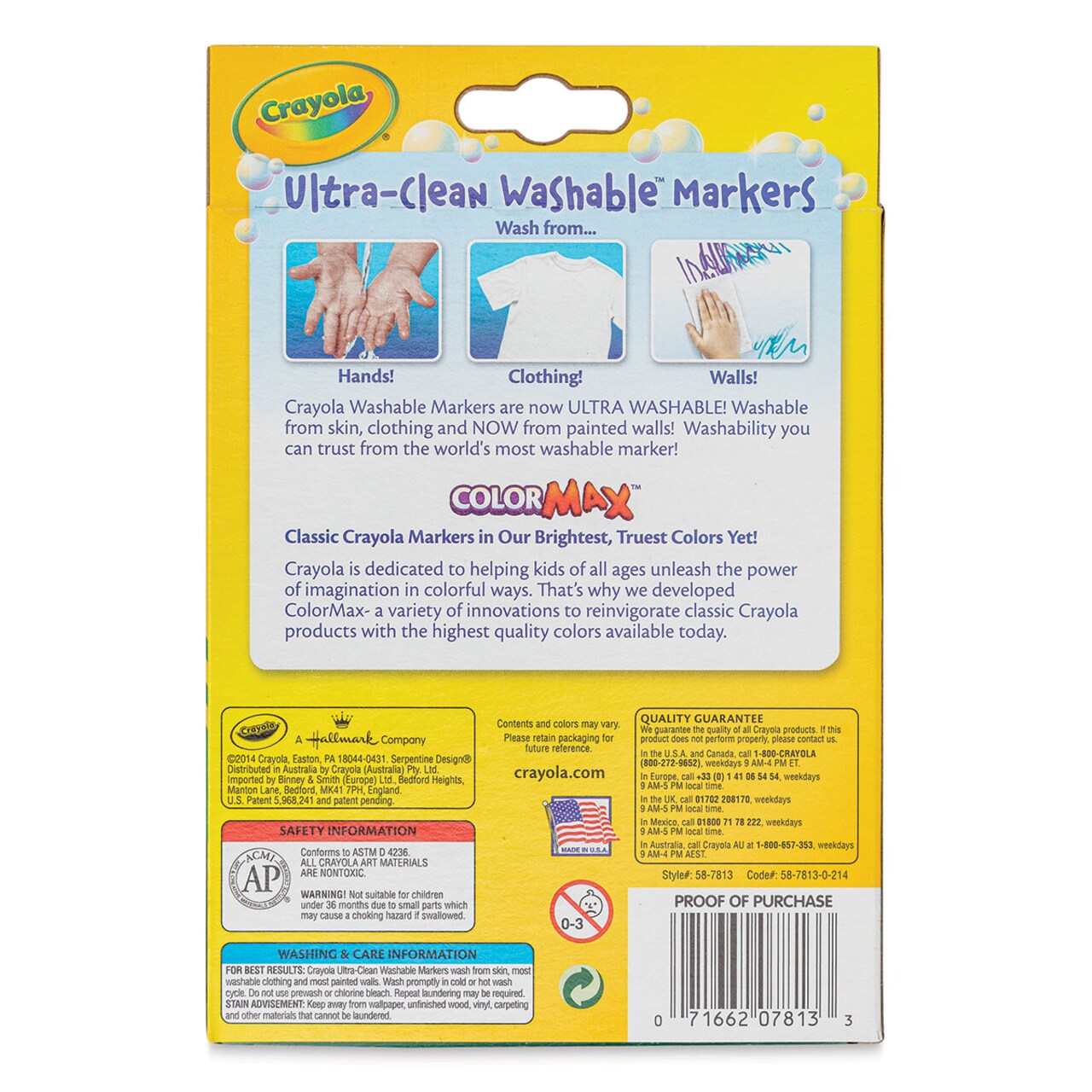 Crayola Classic Washable Marker Set - Classic Colors, Thin Line, Set of 12